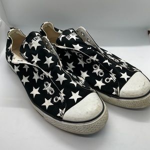 Black and white stars Men’s size 12 Converse All-Star slip ones